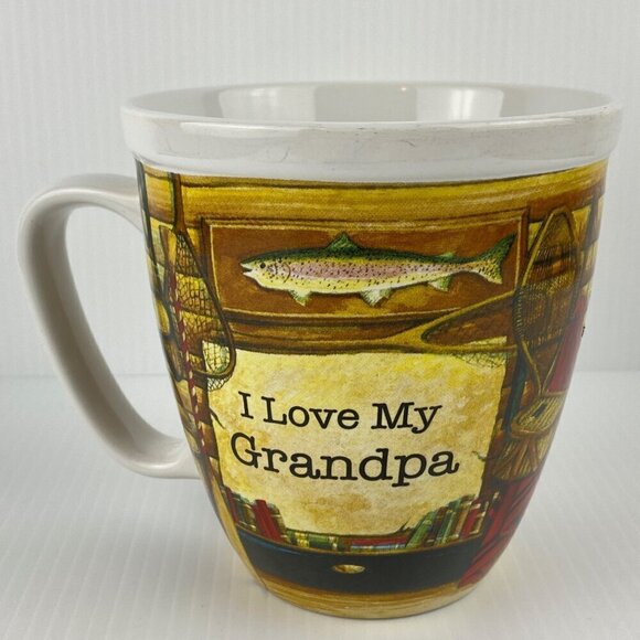 Lang I Love My Grandpa Mug Gone Fishin Series 20 oz Ceramic Coffee Cup Fishing - Picture 3 of 8